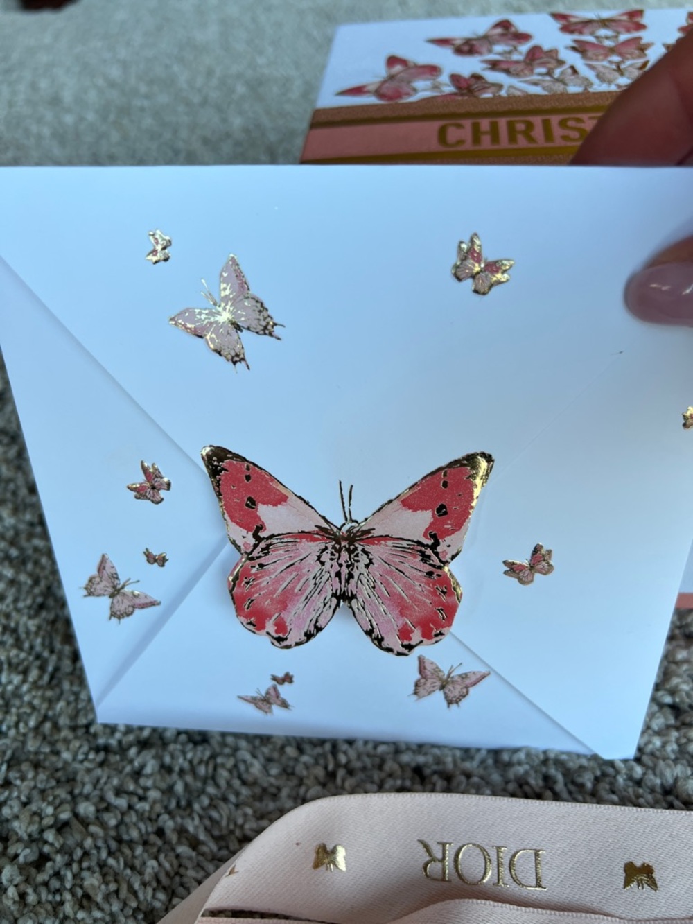 Christian Dior Butterfly Box, card and ribbon - Picture 3 of 10